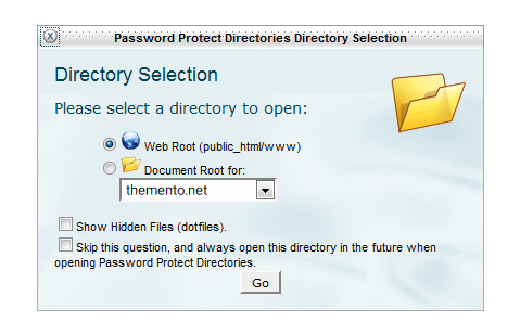 wp-admin-directory-selection