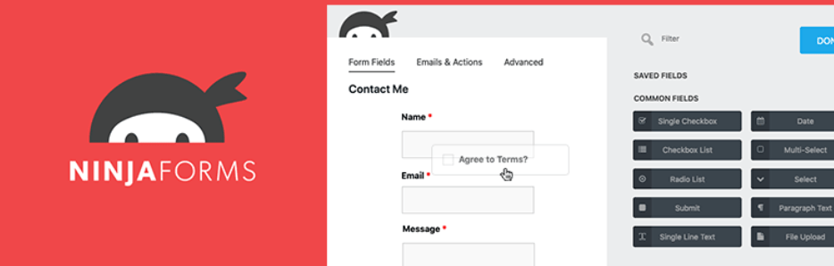 Ninja-Forms-بهترین افزونه های فرم ساز در وردپرس